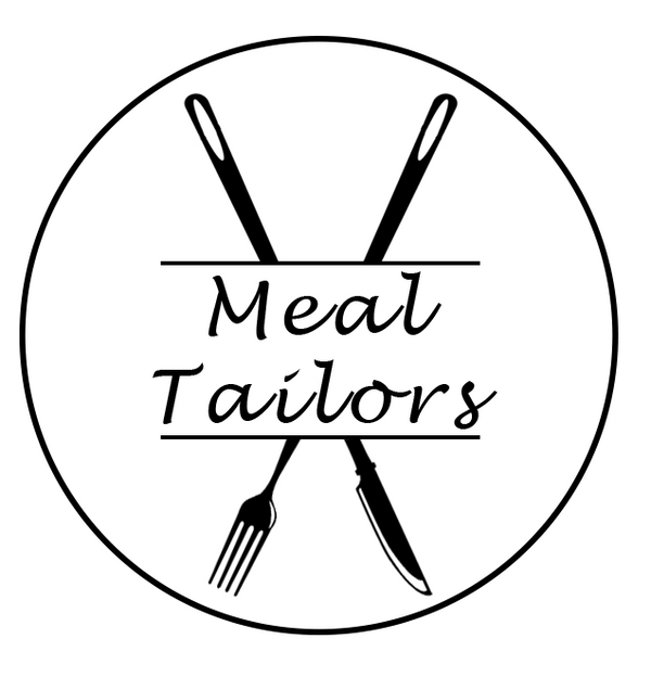 Logo with crossed knife and fork inside a circle and 'Meal Tailors' text.